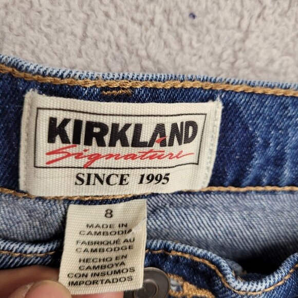 NWOT Kirkland Signature Womens 8 High-Rise Straight Fit Denim Jeans Blue Cotton - Picture 7 of 10